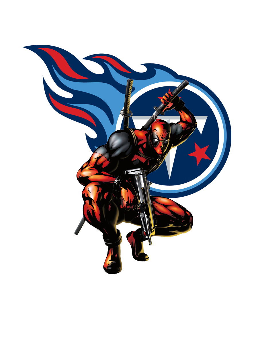 Tennessee Titans Deadpool Logo iron on paper